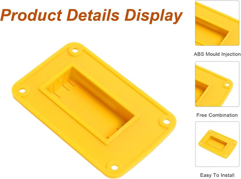 KETTKEL 12packs Tool Holder for Milwaukee M18 & Dewalt 20v ,Wall Mount Drill Holder with 48 Screws (Yellow) - Image 5